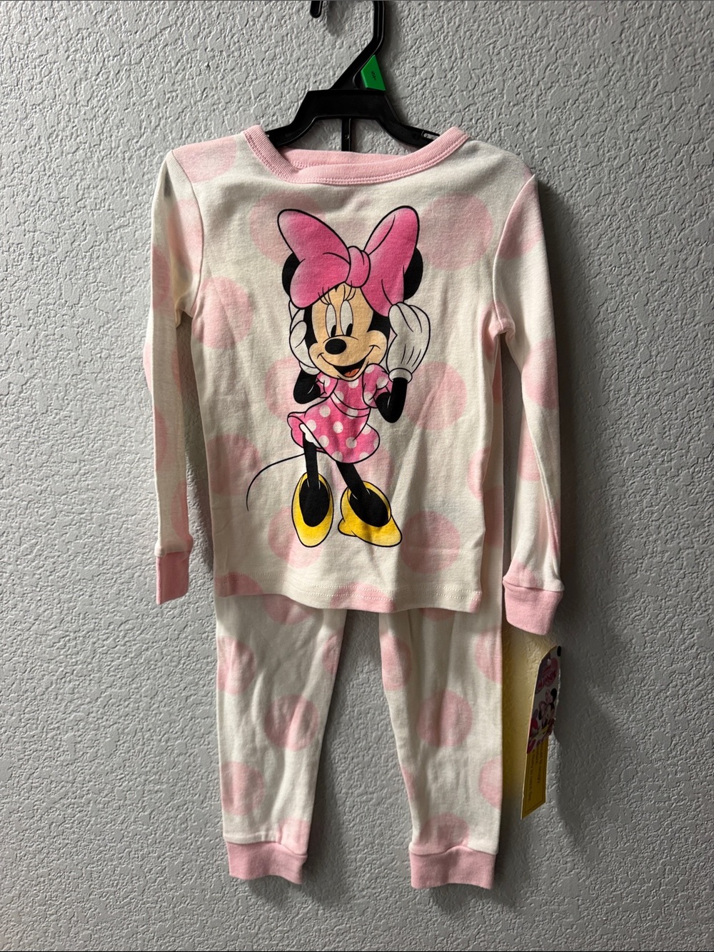 Disney Minnie Mouse Pink Polka Dot Kids Pajama Set